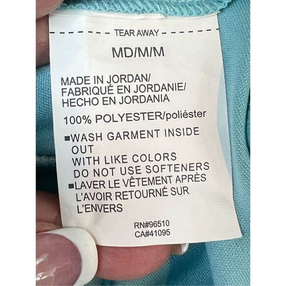 Under‎ Armour Velocity Heatgear Hooded Blue Pullover Top sz MEDIUM - Picture 10 of 11